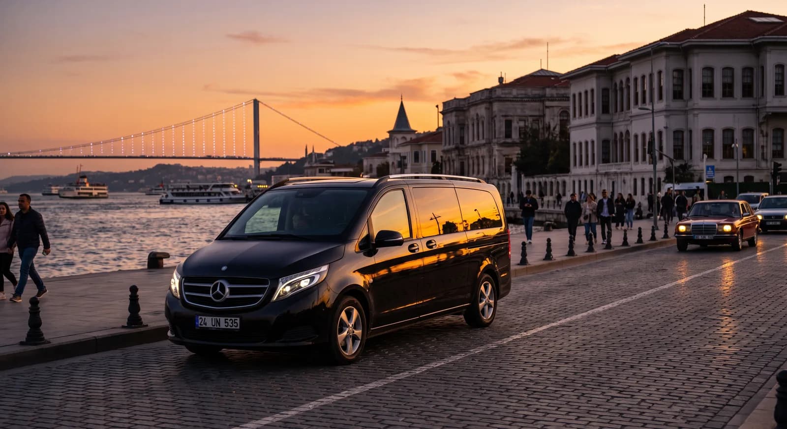 Historic waterfront buildings on the Bosphorus's Asian shore